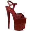 Pleaser Red 8" Glitter Pumps* Shoes
