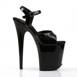 Pleaser 8" Black Ankle Strap Heels* Shoes 9 Pleaser 8