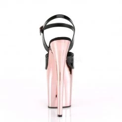 Pleaser Shoes Black/Rose Gold 8