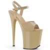 Pleaser 8" Beige Ankle Strap Heels* Shoes