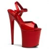 Pleaser 8" Red Ankle Strap Heels* Shoes