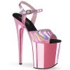 Pleaser 8" Heel Baby Pink Ankle Strap Platforms*
