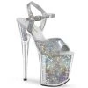 Pleaser 8" Heel Silver Ankle Strap Platforms* Shoes 1 Pleaser 8" Heel Silver Ankle Strap Platforms* Shoes