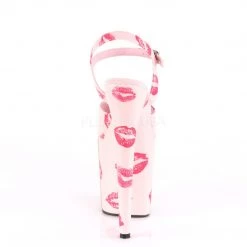 Pleaser 8" Heel Pink Faux Leather Platforms* 8 Pleaser 8