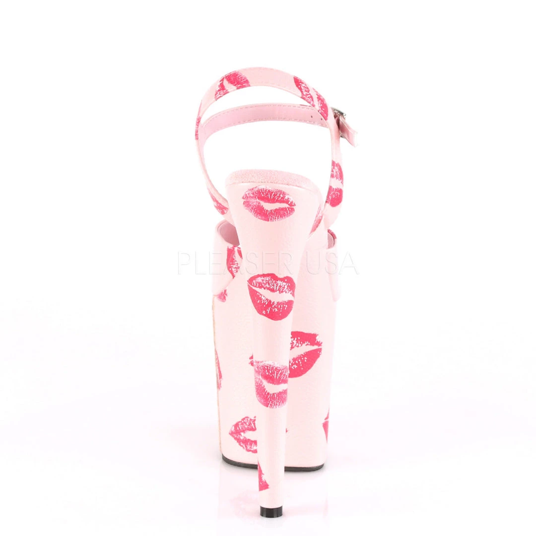Pleaser 8" Heel Pink Faux Leather Platforms* 5 Pleaser 8" Heel Pink Faux Leather Platforms*