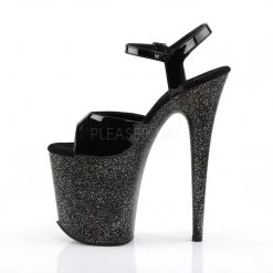 Pleaser Shoes 8" Black Glitter Heels* 7 Pleaser Shoes 8