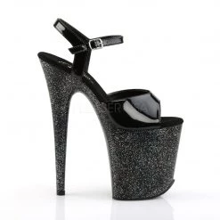 Pleaser Shoes 8" Black Glitter Heels* 9 Pleaser Shoes 8