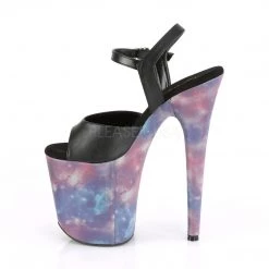 Pleaser Shoes 8" Heel Blue/Purple Faux Leather Platforms*