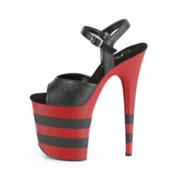 Pleaser Black/Red 8" Faux Leather High Heels*