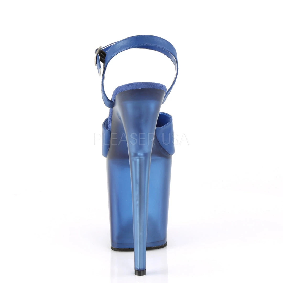 Pleaser 8" Blue/Clear Faux Leather Heels* Shoes 5 Pleaser 8" Blue/Clear Faux Leather Heels* Shoes