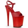 Pleaser 8" Red Faux Leather Heels*