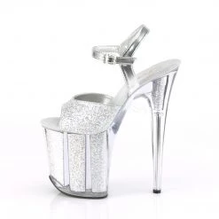 Pleaser Shoes Silver 8" Glitter Heels*