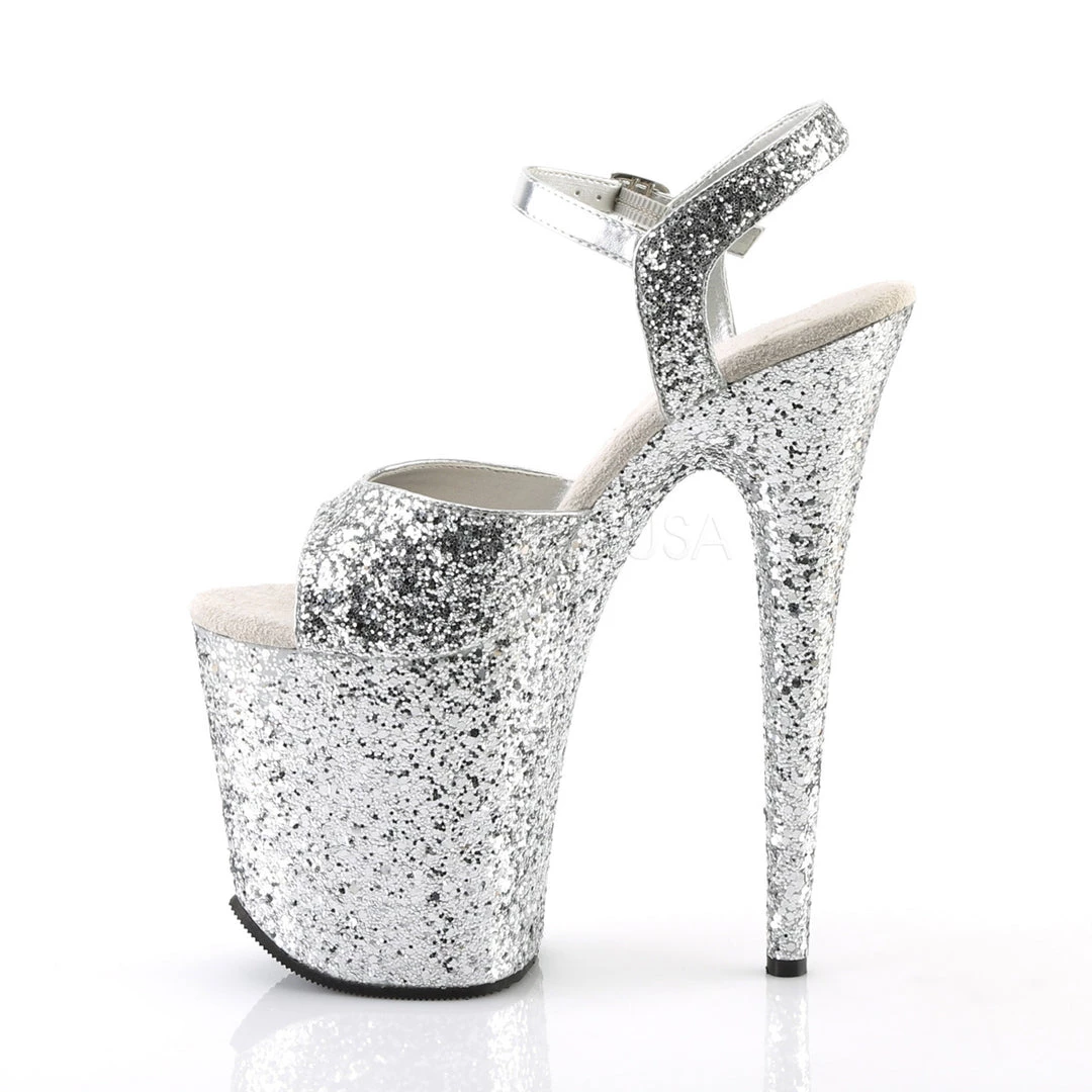 Pleaser Shoes 8" Silver Glitter Heels* 4 Pleaser Shoes 8" Silver Glitter Heels*