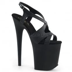 Pleaser 8" Black Sexy Faux Leather Heels* Shoes