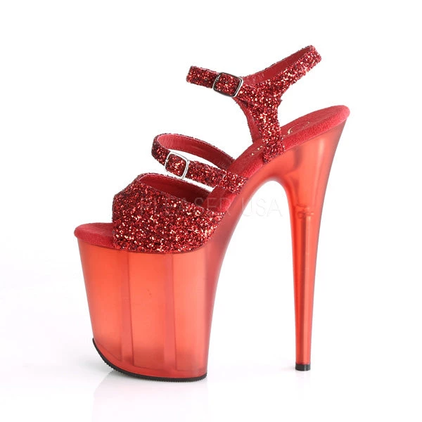 Pleaser 8" Red Glitter Stripper High Heels* 4 Pleaser 8" Red Glitter Stripper High Heels*