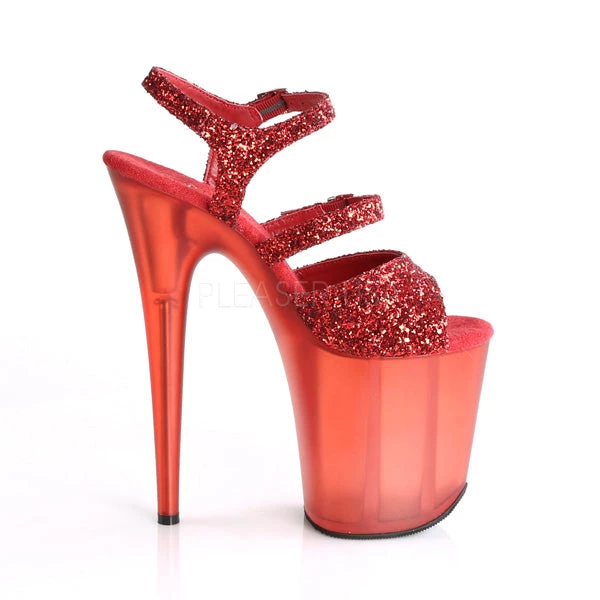 Pleaser 8" Red Glitter Stripper High Heels* 6 Pleaser 8" Red Glitter Stripper High Heels*