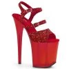 Pleaser 8" Red Glitter Stripper High Heels* 2 Pleaser 8" Red Glitter Stripper High Heels*