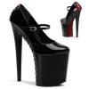Pleaser 8" Heel Black/Red Platform Shoes* 2 Pleaser 8" Heel Black/Red Platform Shoes*