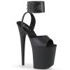 Pleaser 8" Heel Black Ankle Strap 4" Platform Shoes*