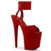 Pleaser 8" Red Ankle Strap High Heels* Shoes