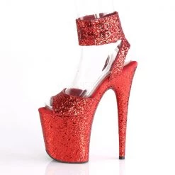 Pleaser 8" Red Glitter Heels*