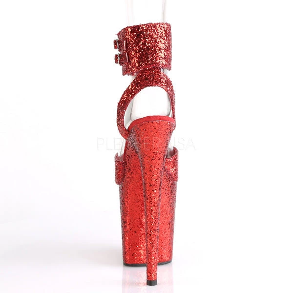 Pleaser 8" Red Glitter Heels* 5 Pleaser 8" Red Glitter Heels*
