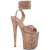 Pleaser 8" Rose Gold Glitter Pumps* Shoes