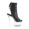 Pleaser 7" Heel Black Faux Leather Ankle Boot* 1 Pleaser 7" Heel Black Faux Leather Ankle Boot*