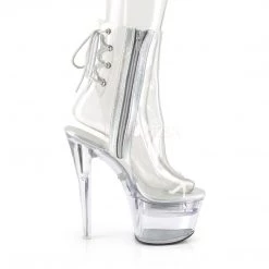 Pleaser Shoes 7" Heel Clear Ankle Boot*