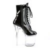 Pleaser 8" Heel Clear/Black Ankle Booties* Shoes 1 Pleaser 8" Heel Clear/Black Ankle Booties* Shoes