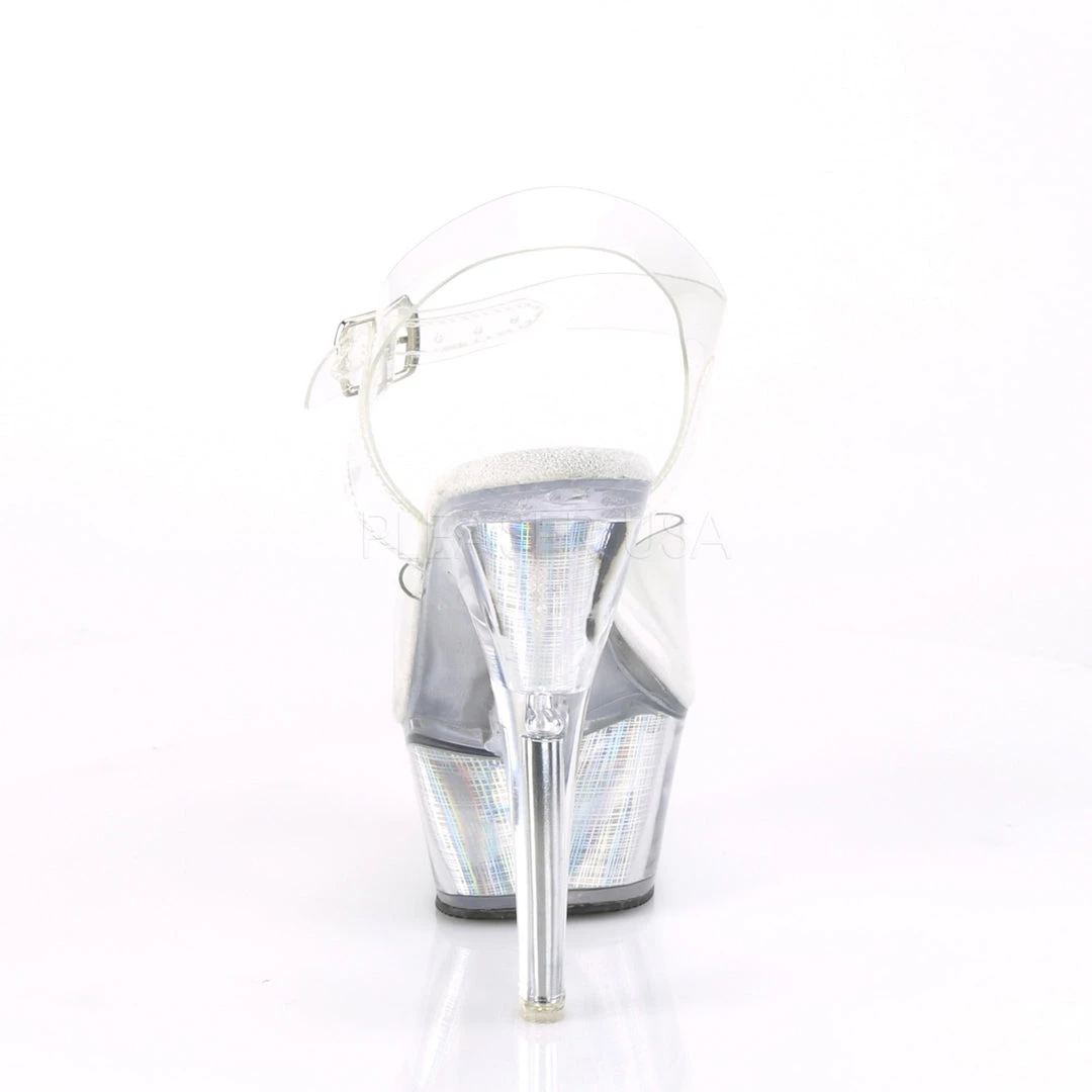 Pleaser Shoes Clear/Silver 6" LED Illuminated Heels* 6 Pleaser Shoes Clear/Silver 6" LED Illuminated Heels*
