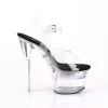Pleaser Clear/Black 7" LED Illuminated High Heels*