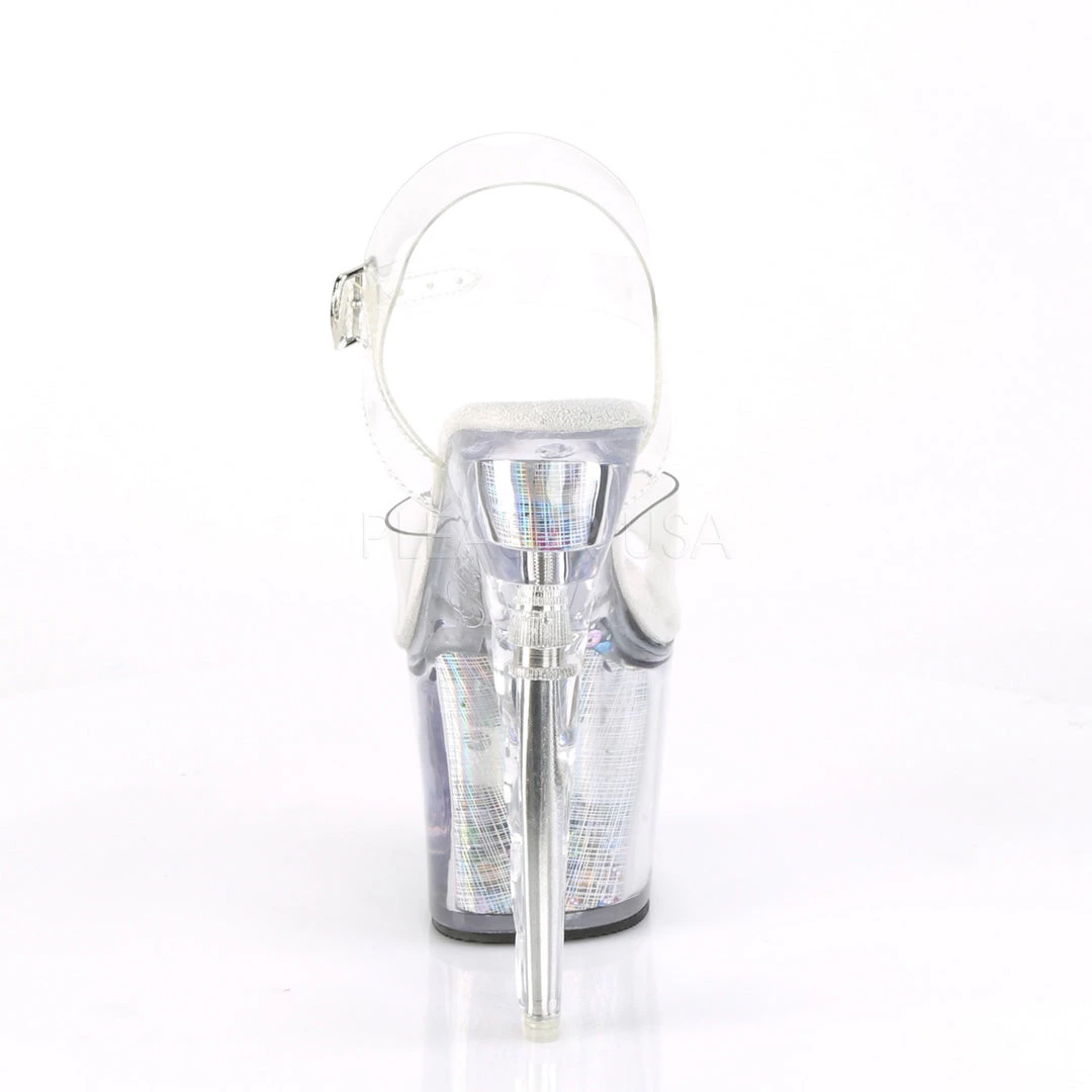 Pleaser Shoes 7" Clear LED Illuminated Platform Heels* 6 Pleaser Shoes 7" Clear LED Illuminated Platform Heels*