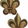 Pastease Fleur-de-lis Glittering Gold Nipple Pasties