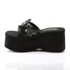 Demonia Shoes Black Vegan Leather 3.5" Platform Bats & Spider Sandals*