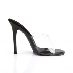 Fabulicious Shoes Clear/Black Matte 4.5