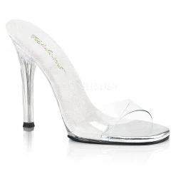 Fabulicious Clear 4.5" Heel Slide Shoes