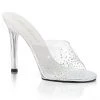 Fabulicious Clear 4.5" Heel Slide W/ Rhinestones Shoes