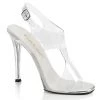 Fabulicious Clear 4.5" Heel Sling Back Sandal Shoes