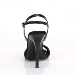 Fabulicious 4.5" Heel Black Ankle Strap Sandal Shoes 8 Fabulicious 4.5