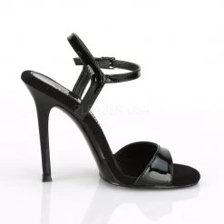 Fabulicious 4.5" Heel Black Ankle Strap Sandal Shoes 9 Fabulicious 4.5