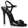 Fabulicious 4.5" Heel Black Ankle Strap Sandal Shoes