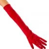 Roma Stretch Satin Gloves - Red