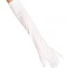 Roma Stretch Satin Gloves - White Accessories (Costume)