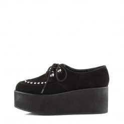 Demonia Black Vegan Suede 2.8" Platform Shoes*