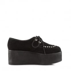 Demonia Black Vegan Suede 2.8