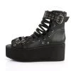 Demonia Black Vegan Leather 2.8" Platform Sandals*