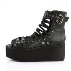 Demonia Black Vegan Leather 2.8" Platform Sandals*