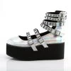 Demonia Silver Hologram Vegan Leather 2.8" Platform Shoes*