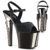 Pleaser Shoes 7" Black/Grey Faux Leather Heels* 2 Pleaser Shoes 7" Black/Grey Faux Leather Heels*